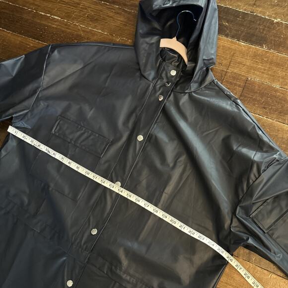 Fabletics Kenna Deep Navy Convertible Jacket Water Resistant Hood Pockets Sz 1X - Picture 4 of 11